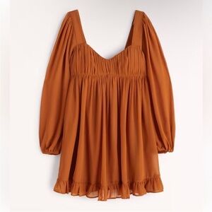 NWOT Abercrombie & Fitch Orange Babydoll Boho Dress